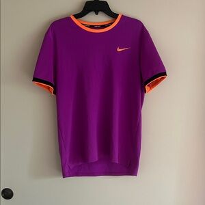 Nike Court Mens Tennis Dri-Fit bright Purple lightweight shirt.